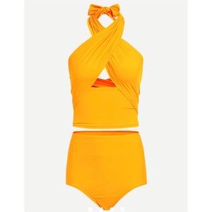 🚨BOGO🚨 High Waisted Yellow 2 Piece Bikini Swim